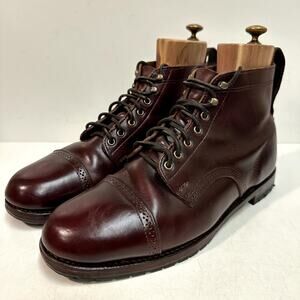 NEW HEELS Rancourt & Co. x Eastland Cap Toe Service Boot Burgundy Maine USA 12 D